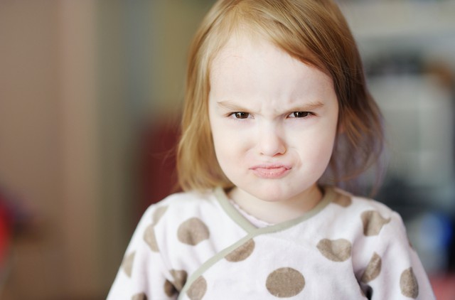 Little angry toddler girl